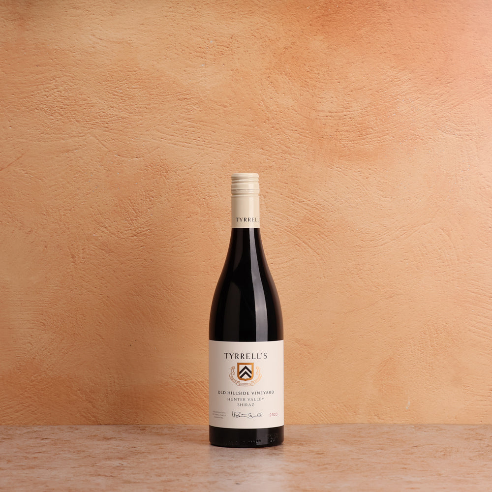A bottle of 2023 Tyrrell's Single Vineyard Old Hillside Shiraz 750ml Red Wine