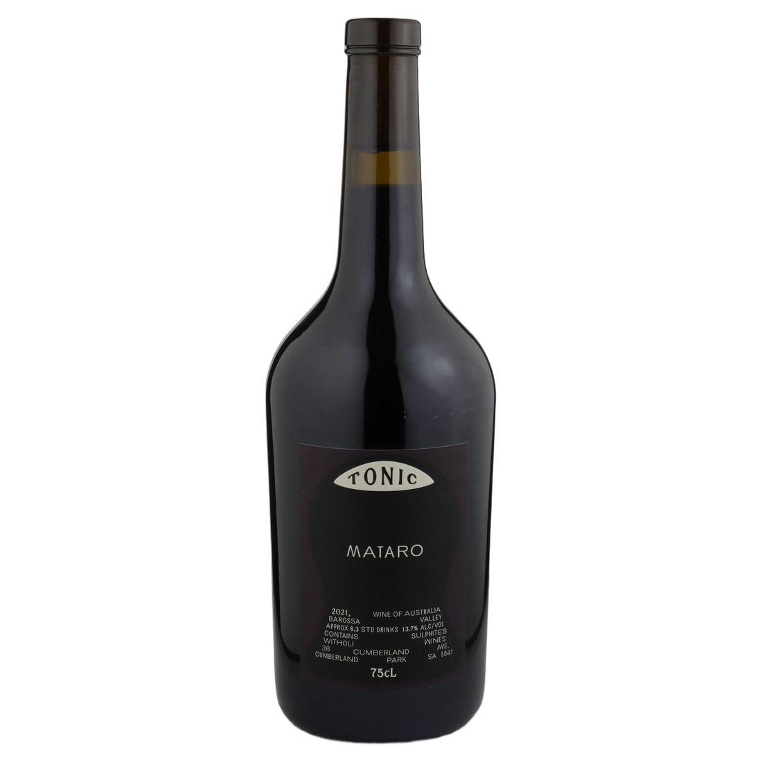 A bottle of 2021 Tonic Mataro 750ml Red Wine