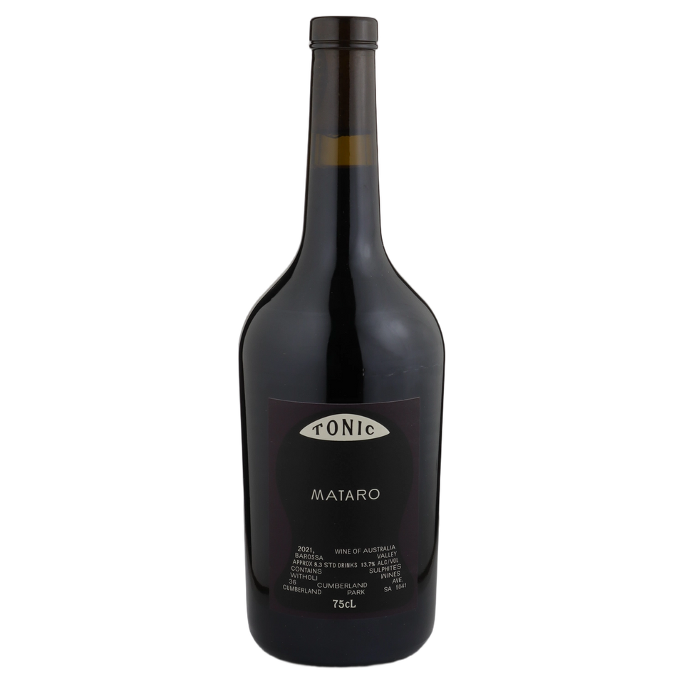 A bottle of 2021 Tonic Mataro 750ml Red Wine