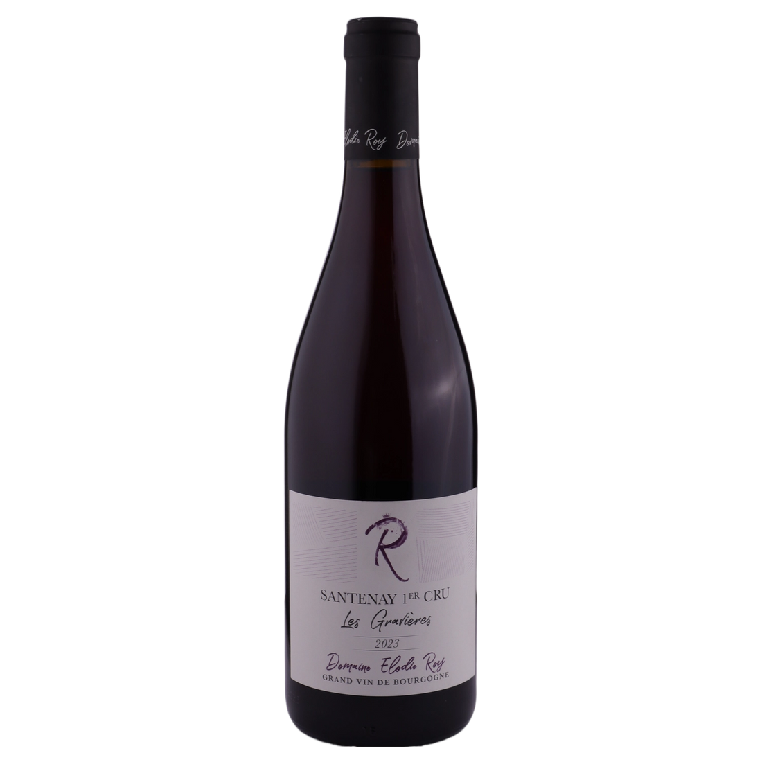 A bottle of 2023 Domaine Elodie Roy Santenay 1er Cru Les Gravieres 750ml Red Wine