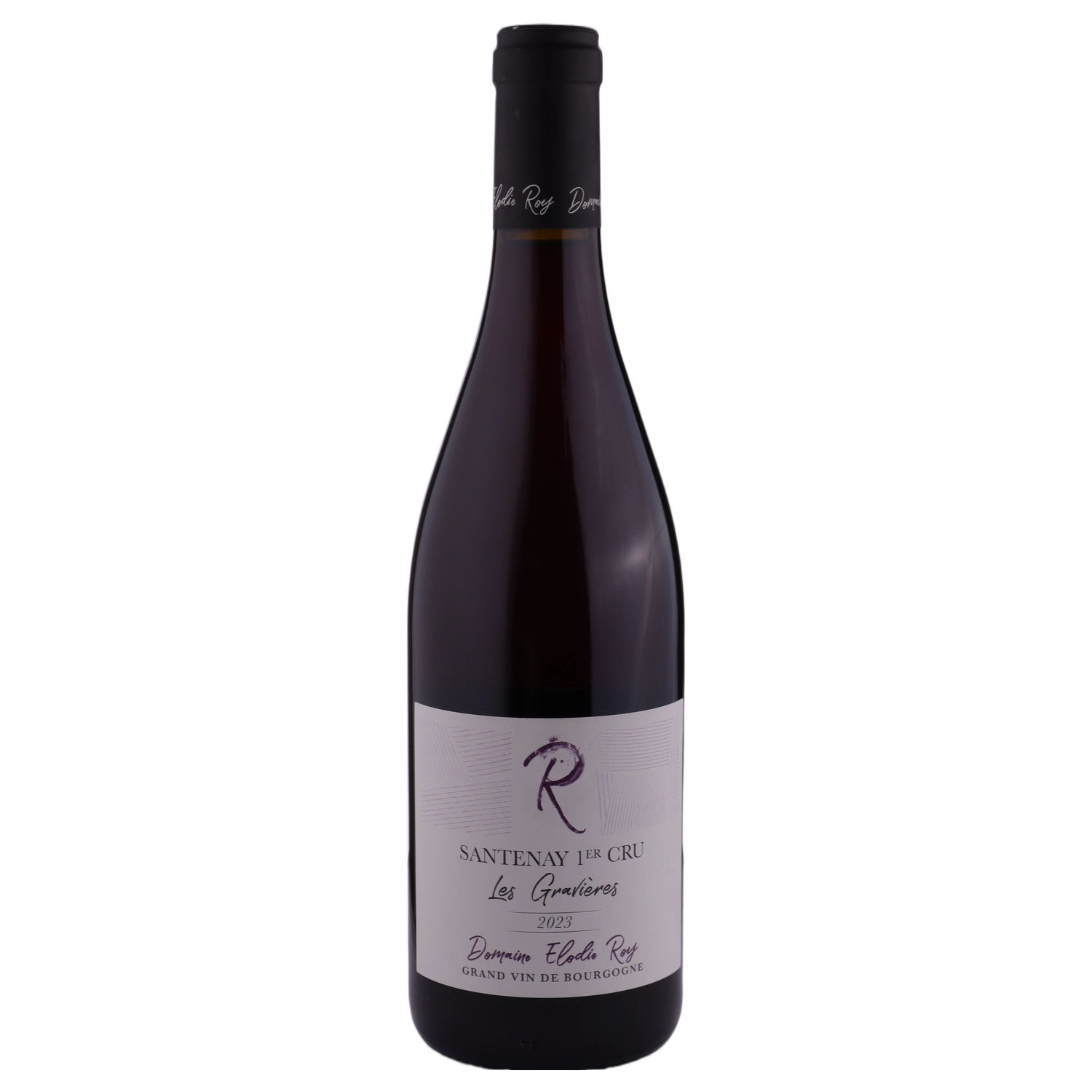 A bottle of 2023 Domaine Elodie Roy Santenay 1er Cru Les Gravieres 750ml Red Wine