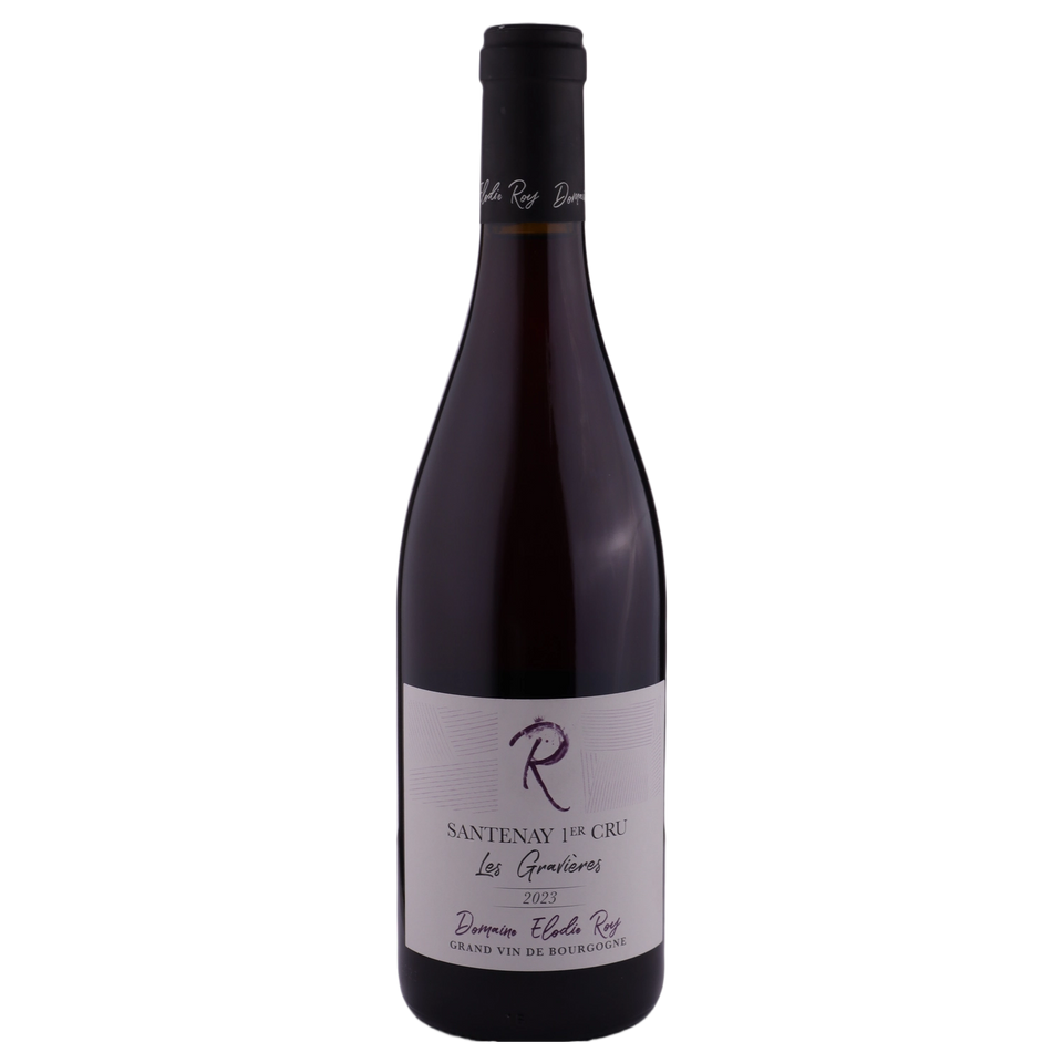A bottle of 2023 Domaine Elodie Roy Santenay 1er Cru Les Gravieres 750ml Red Wine