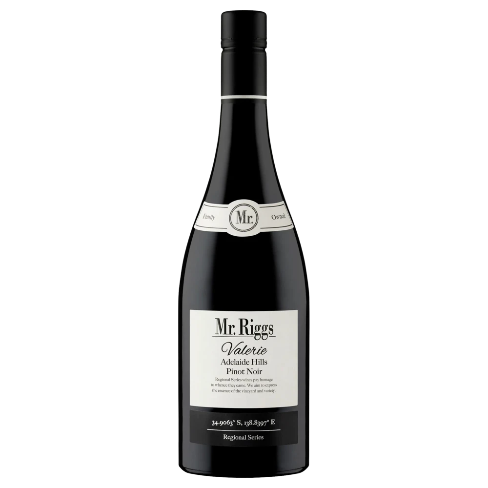 A bottle of 2024 Mr. Riggs Valerie Pinot Noir 750ml Red Wine