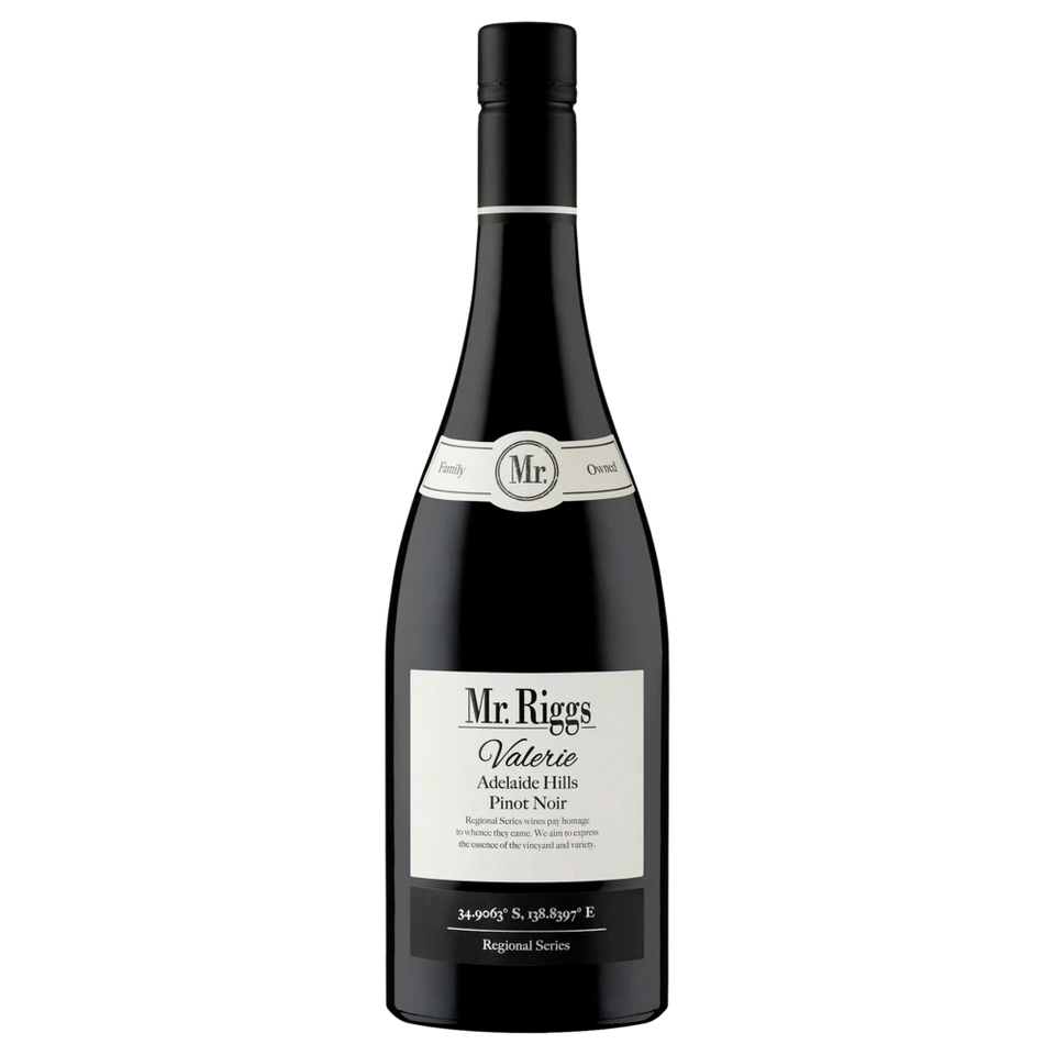 A bottle of 2024 Mr. Riggs Valerie Pinot Noir 750ml Red Wine