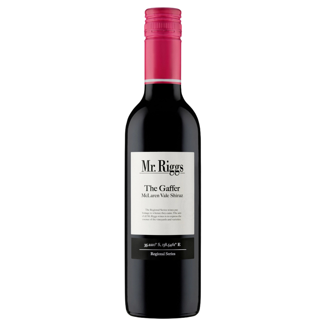 A bottle of 2023 Mr. Riggs The Gaffer Shiraz 375ml Red Wine