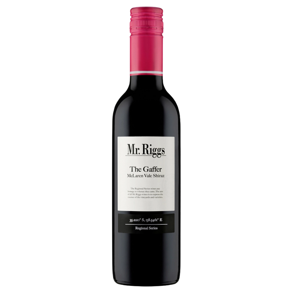 A bottle of 2023 Mr. Riggs The Gaffer Shiraz 375ml Red Wine