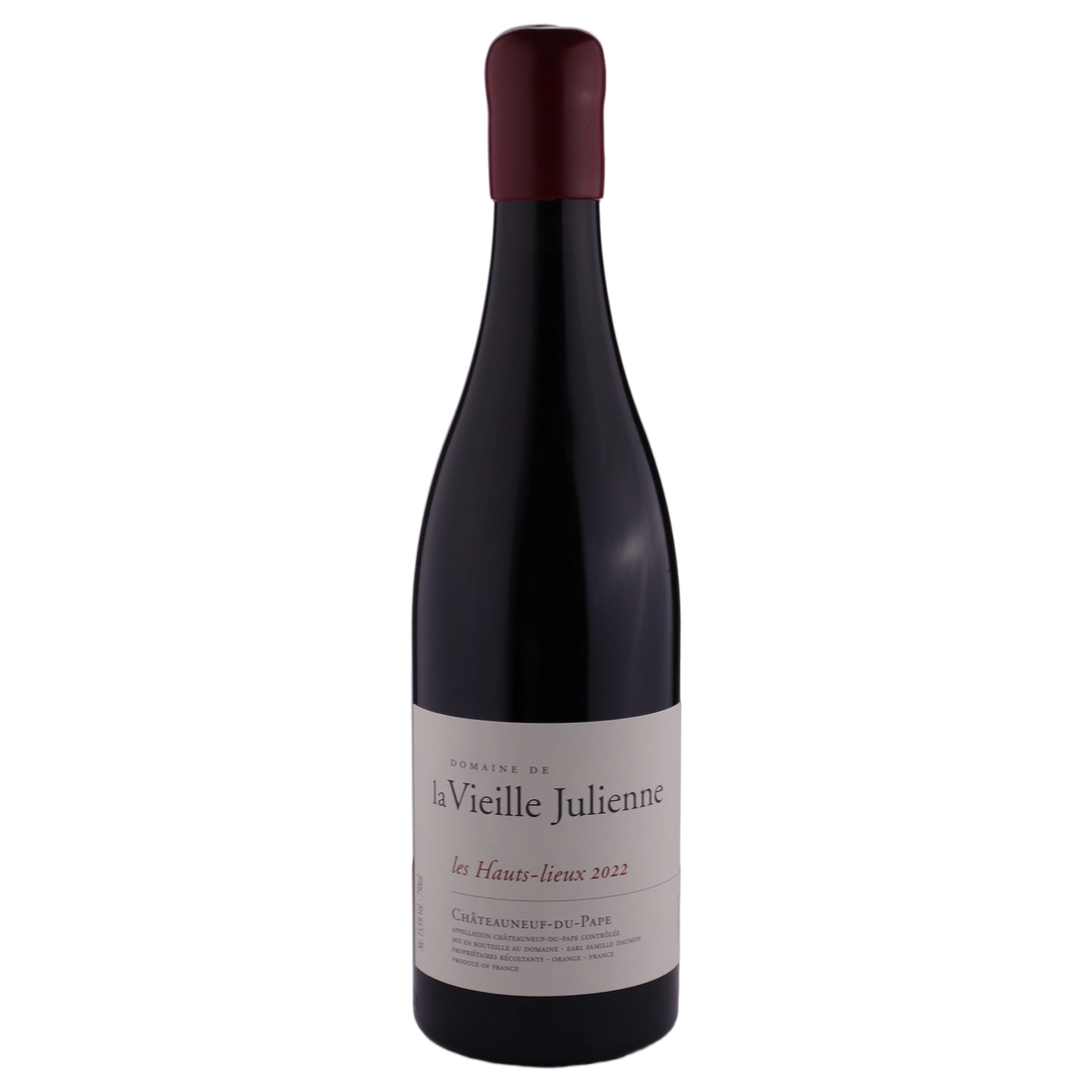 A bottle of 2022 Vieille Julienne Chateauneuf Du Pape Les Hauts Lieux 750ml Red Wine
