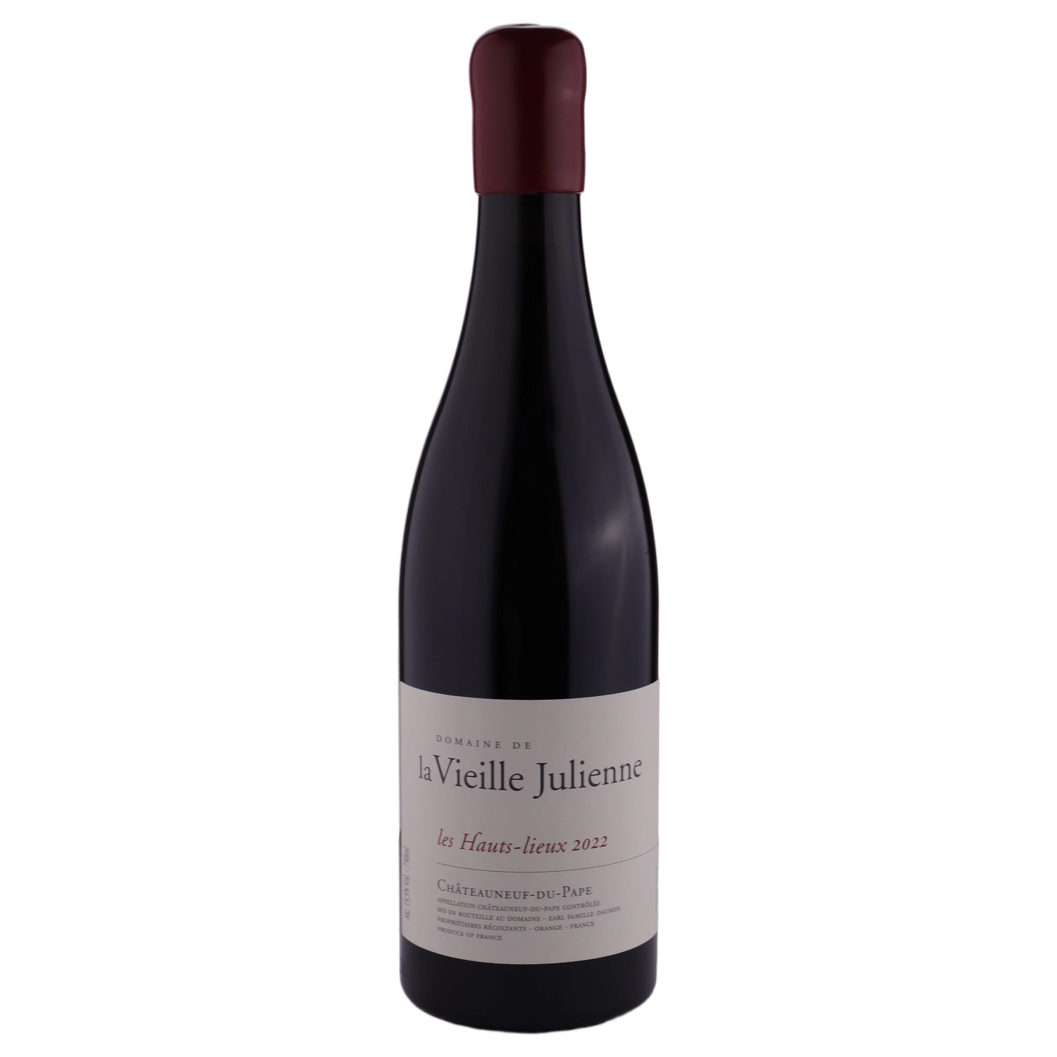 A bottle of 2022 Vieille Julienne Chateauneuf Du Pape Les Hauts Lieux 750ml Red Wine
