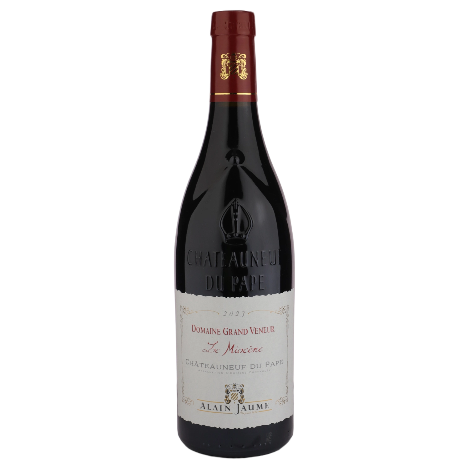 A bottle of 2023 Alain Jaume Le Miocine Rouge Chateauneuf du Pape 750ml Red Wine