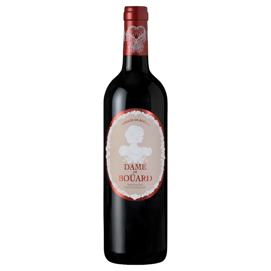 A bottle of 2016 Dame De Bouard 750ml Red Wine