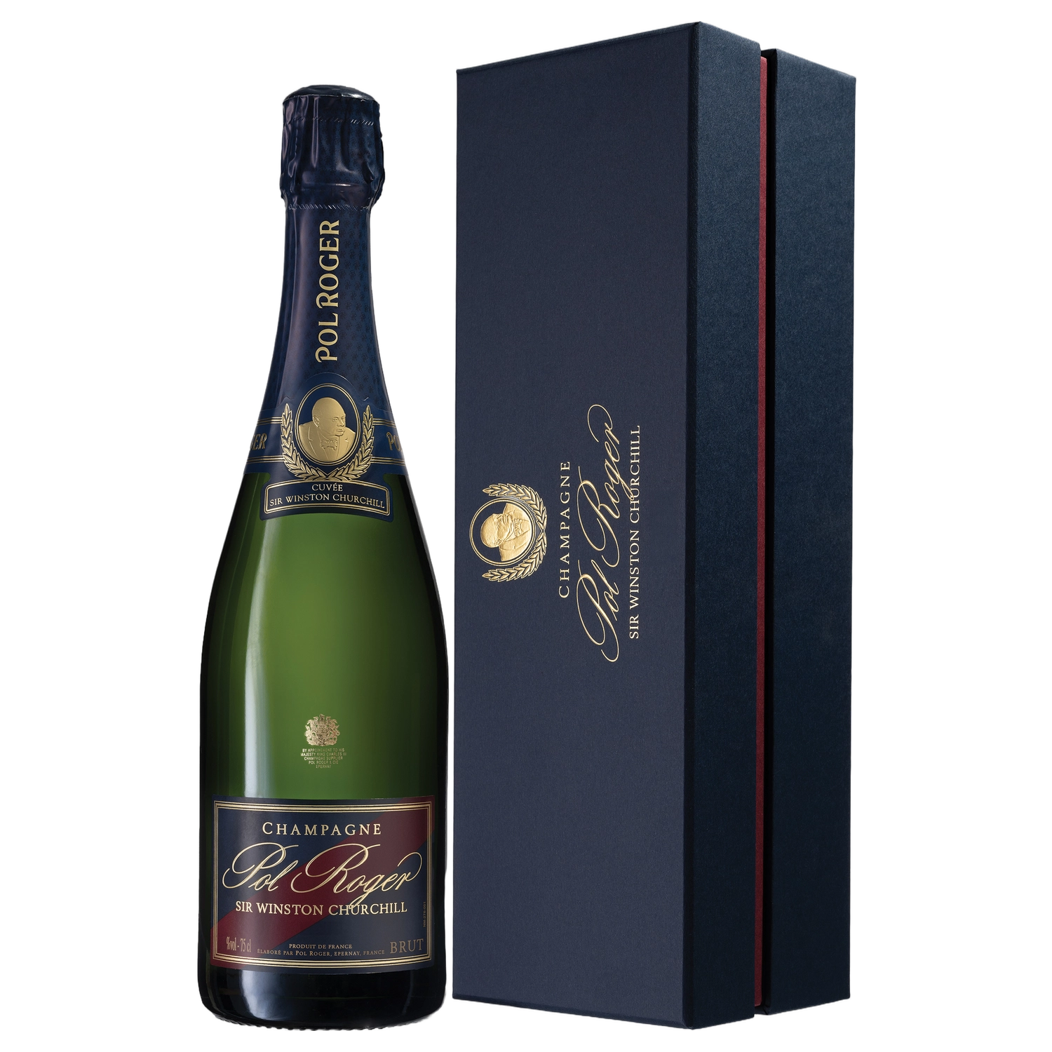 A bottle of 2018 Pol Roger Cuvée Sir Winston Churchill Gift Box 750ml Sparkling Wine