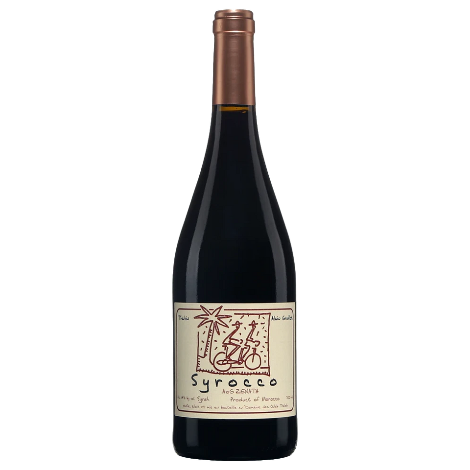 A bottle of 2023 Alain Graillot Syrah Morocco Syrocco 750ml Red Wine