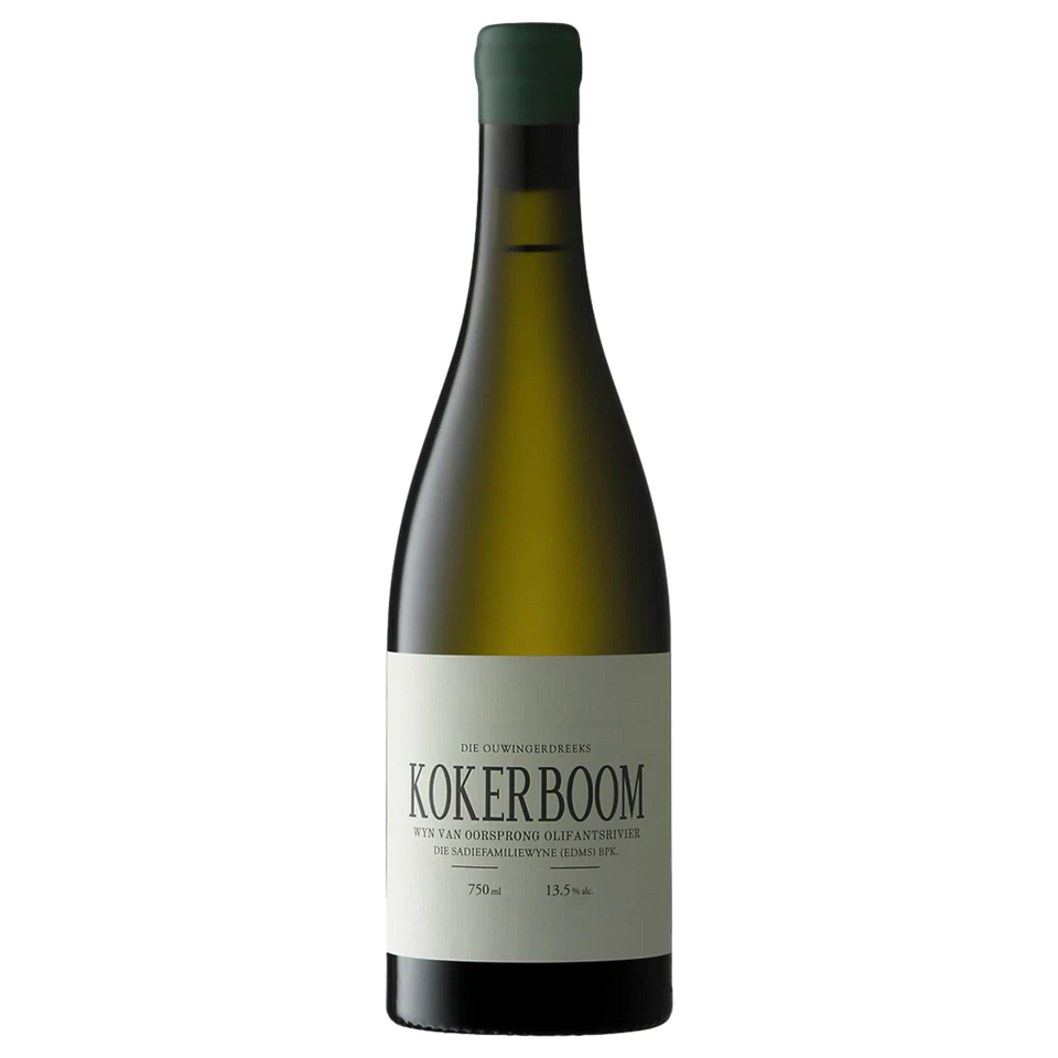 A bottle of 2024 Sadie Family Citrusdal Mountain Kokerboom 750ml White Wine