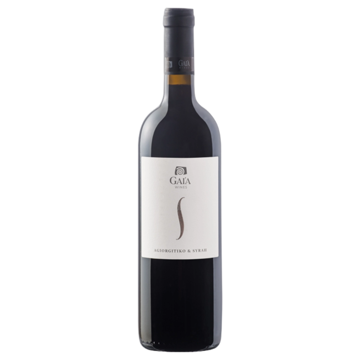 A bottle of 2022 Gaia 'S' Agiorgitiko Syrah Peloponnese 750ml Red Wine