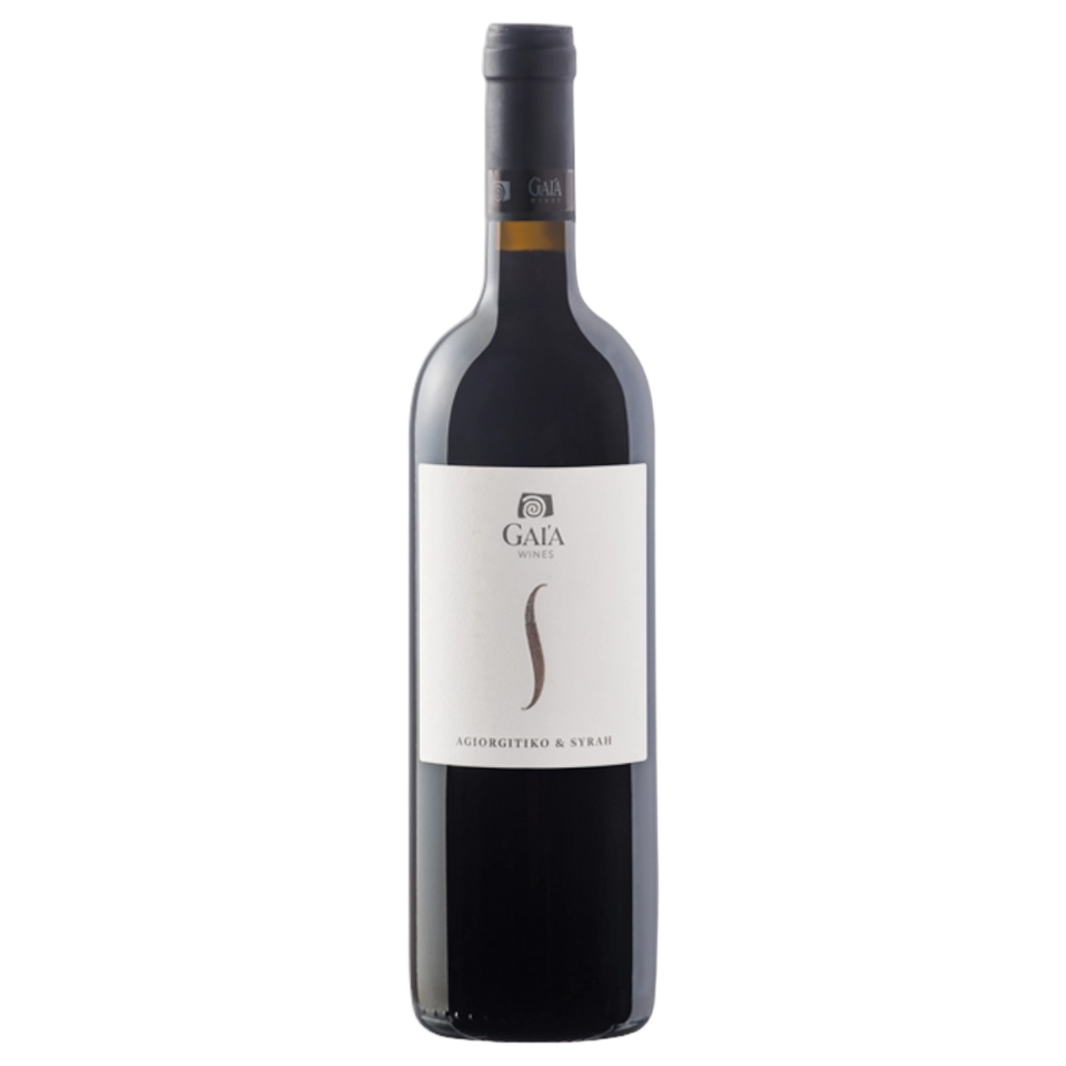 A bottle of 2022 Gaia 'S' Agiorgitiko Syrah Peloponnese 750ml Red Wine