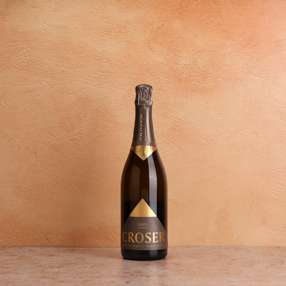 A bottle of 2021 Croser Vintage Sparkling Piccadilly Valley 750ml Sparkling Wine