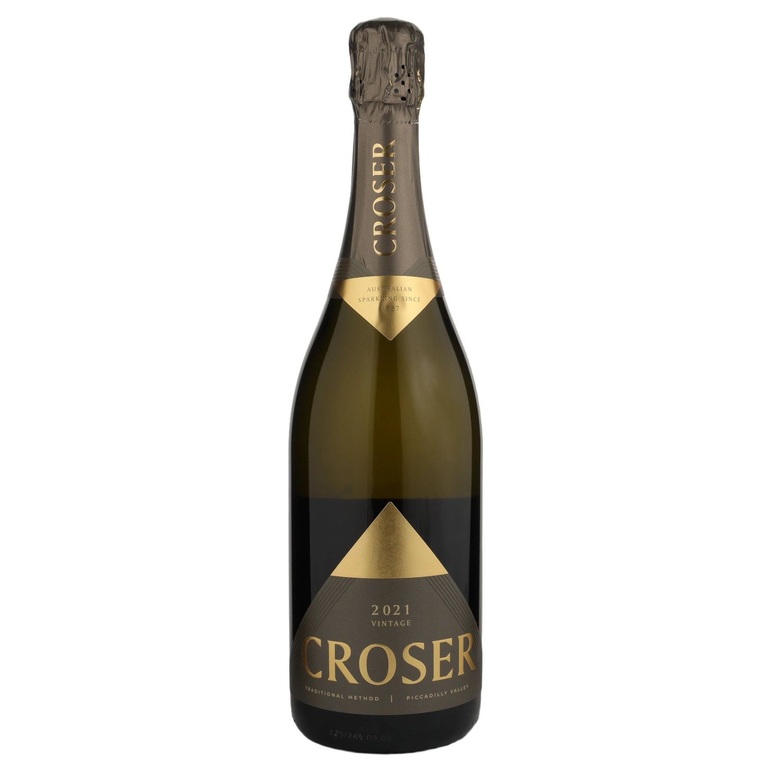 A bottle of 2021 Croser Vintage Sparkling Piccadilly Valley 750ml Sparkling Wine