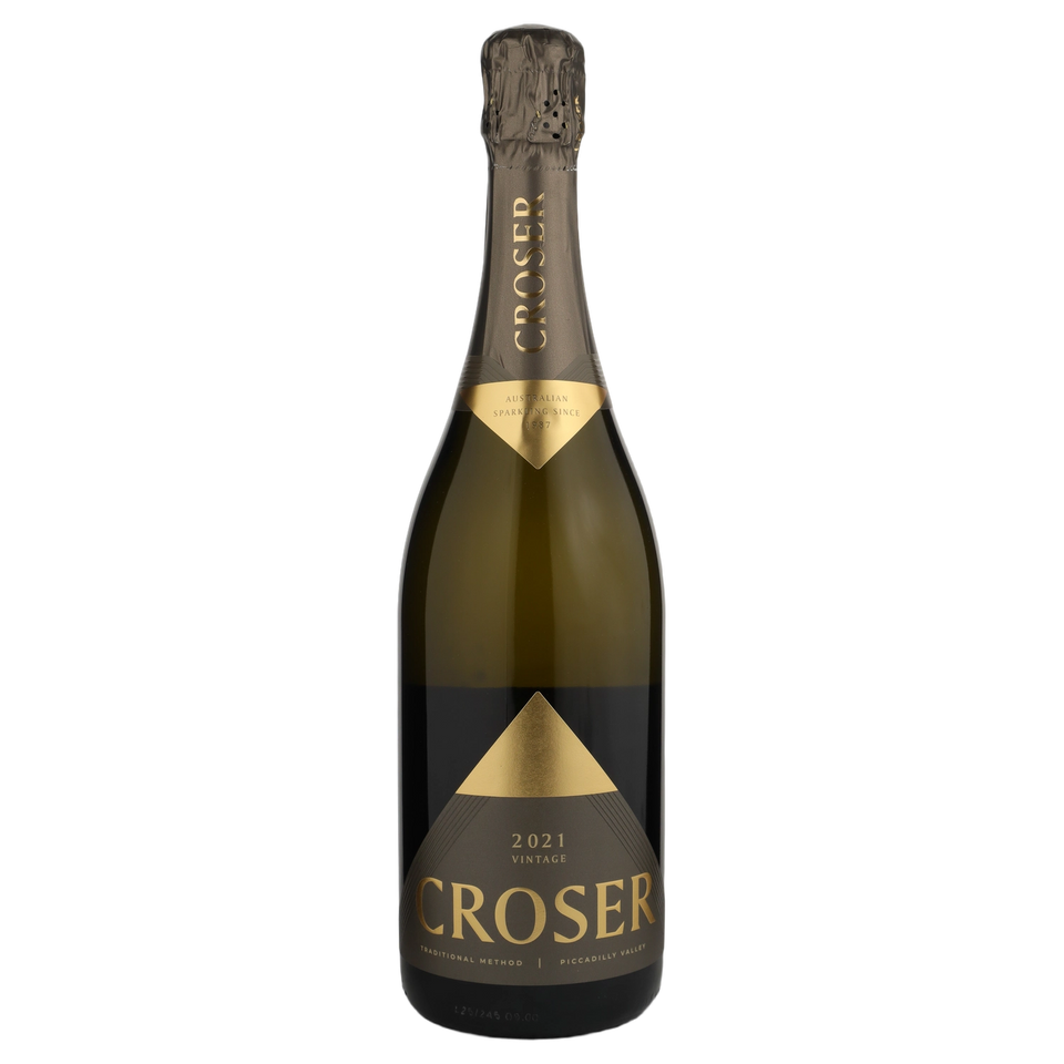 A bottle of 2021 Croser Vintage Sparkling Piccadilly Valley 750ml Sparkling Wine