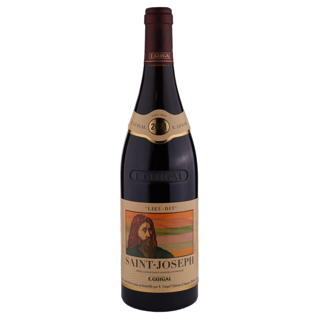 A bottle of 2021 Guigal Saint Joseph Lieu Dit Joseph Rouge 750ml Red Wine