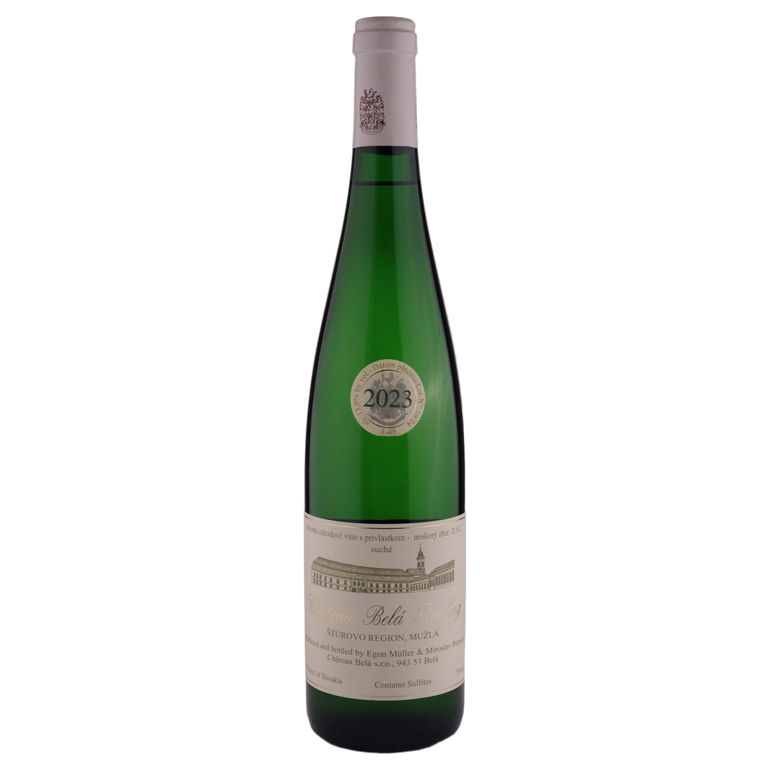 A bottle of 2023 Egon Müller Château Belá Riesling 750ml White Wine