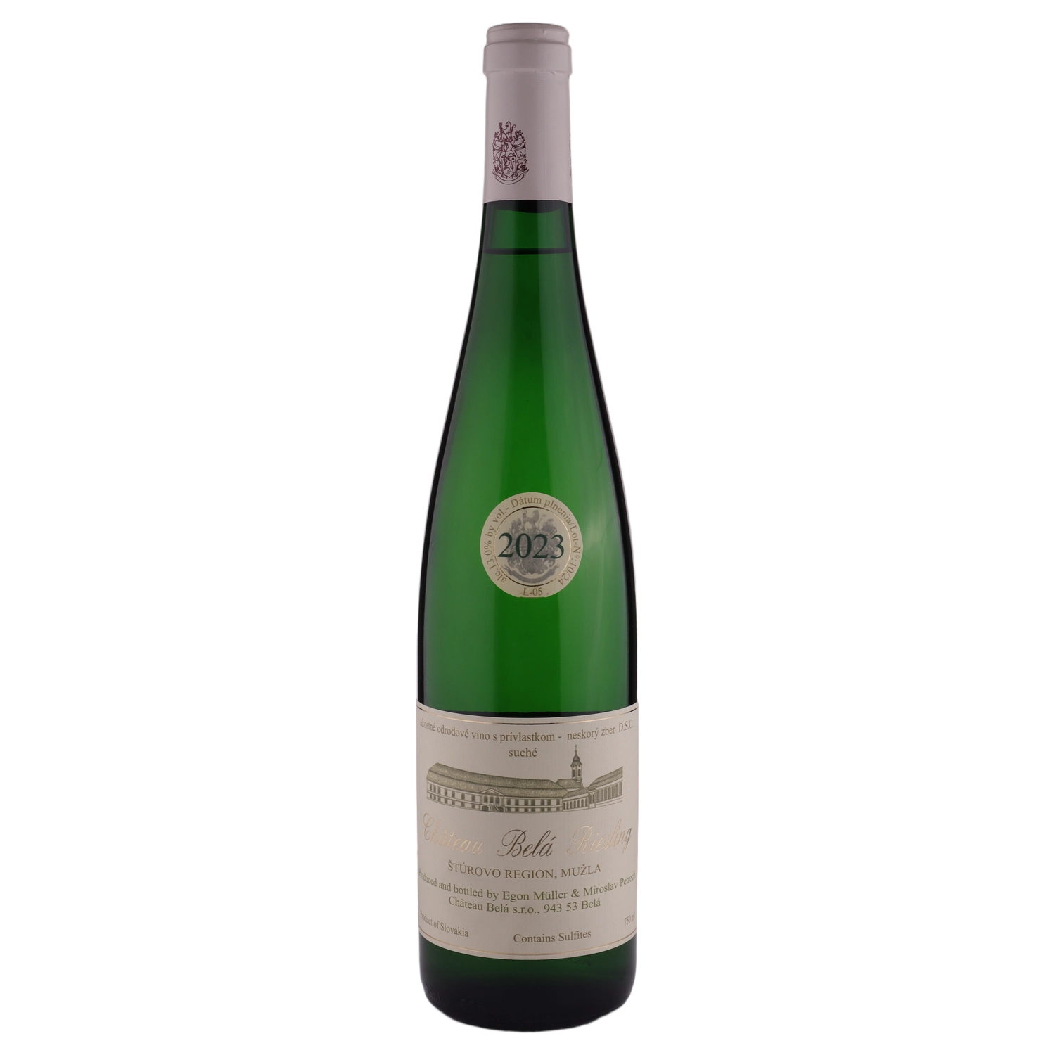 A bottle of 2023 Egon Müller Château Belá Riesling 750ml White Wine