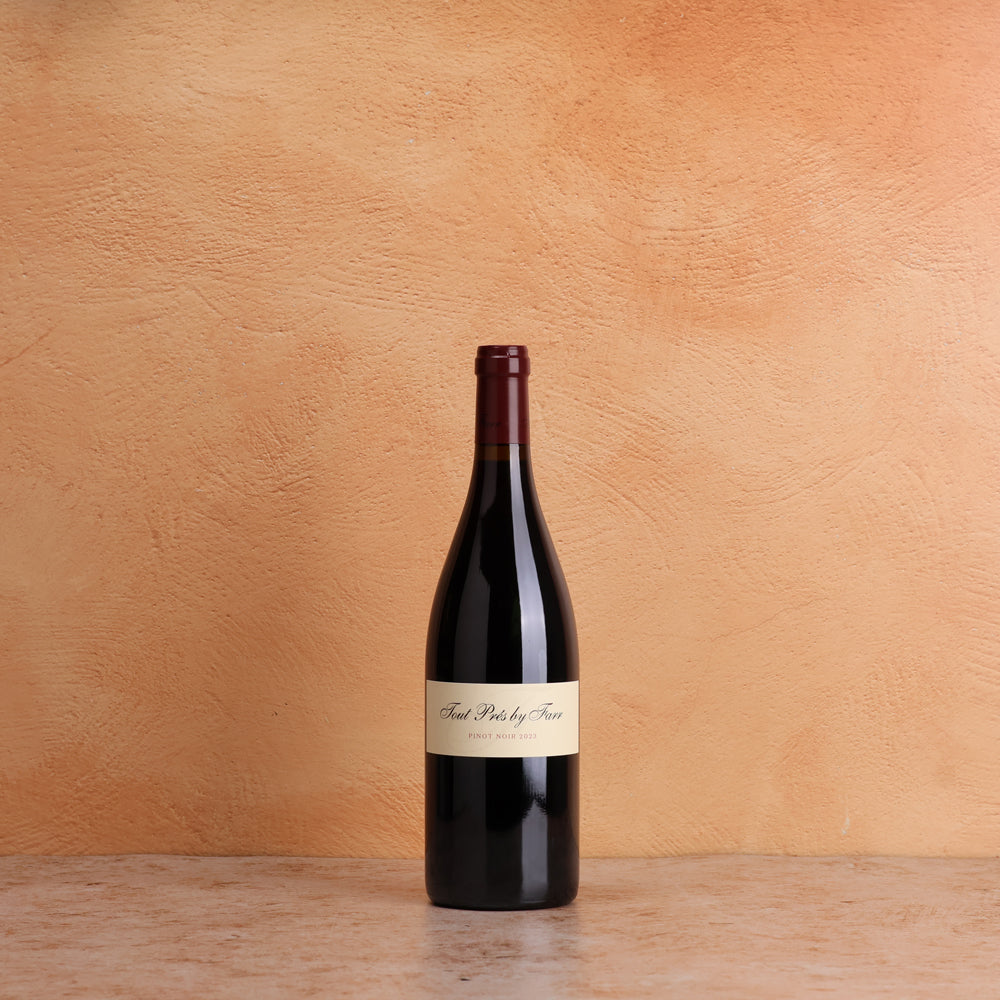 A bottle of 2023 By Farr Tout Pres Pinot Noir 750ml Red Wine