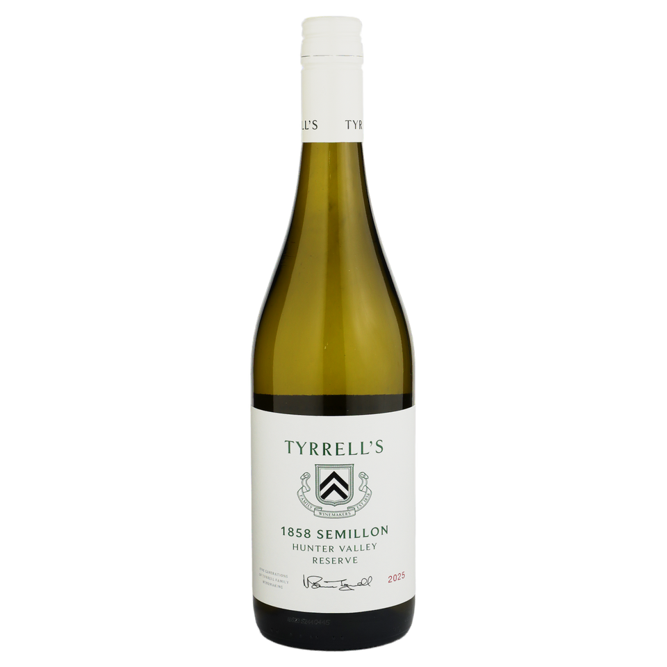 A bottle of Tyrrell's 1858 Reserve Hunter Valley Semillon 2025 750ml White Wine