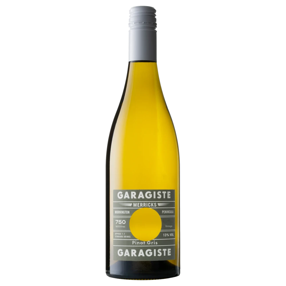 A bottle of 2025 Garagiste Merricks Pinot Gris 750ml White Wine