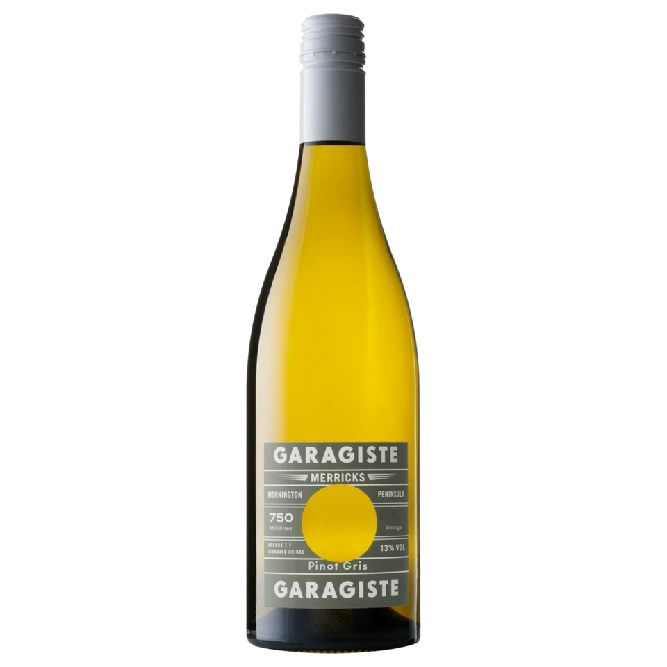 A bottle of 2025 Garagiste Merricks Pinot Gris 750ml White Wine