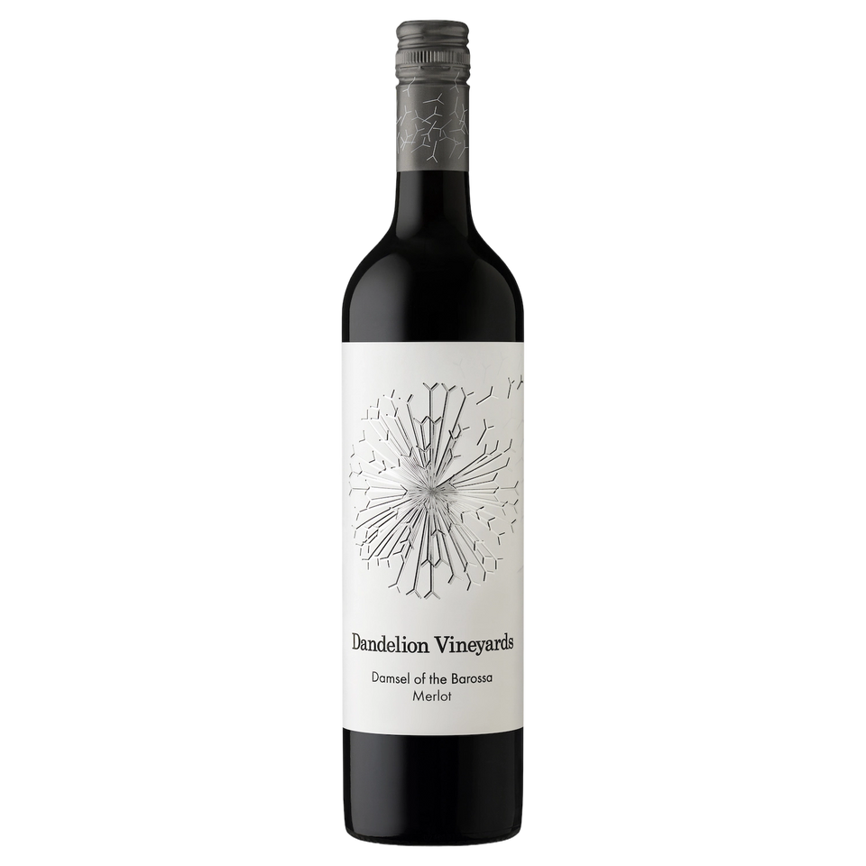 A bottle of 2024 Dandelion Damsel of the Barossa Merlot 750ml Red Wine