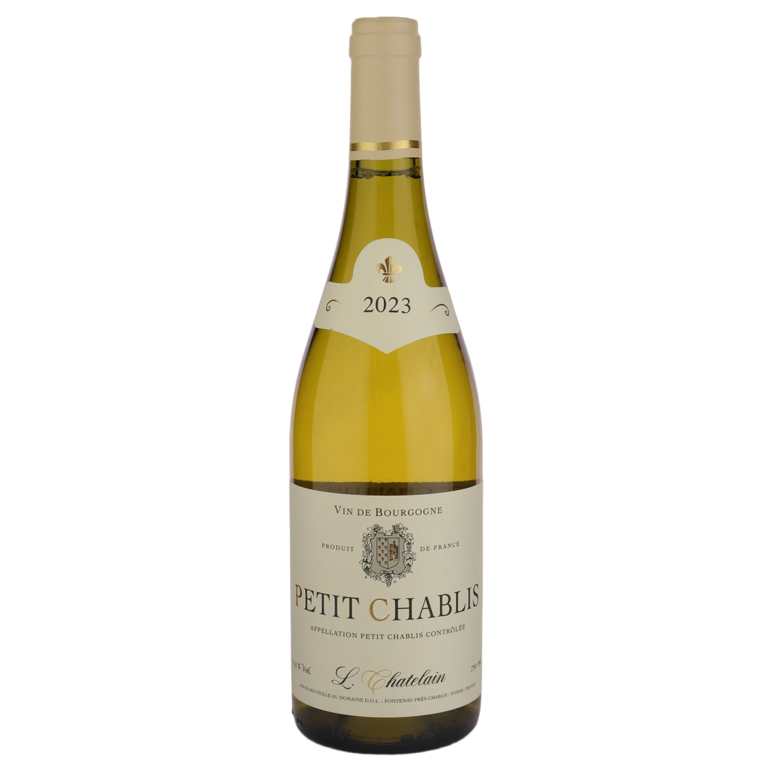 A bottle of 2023 Jaffelin Domaine Chatelain Petit Chablis 750ml White Wine