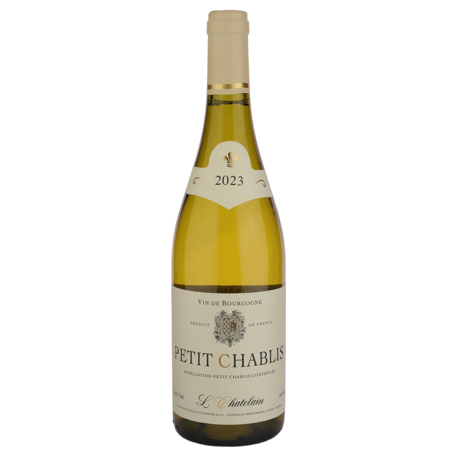 A bottle of 2023 Jaffelin Domaine Chatelain Petit Chablis 750ml White Wine