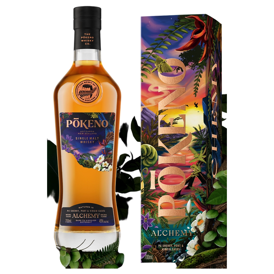 A bottle of Pōkeno Alchemy 46% 700ml