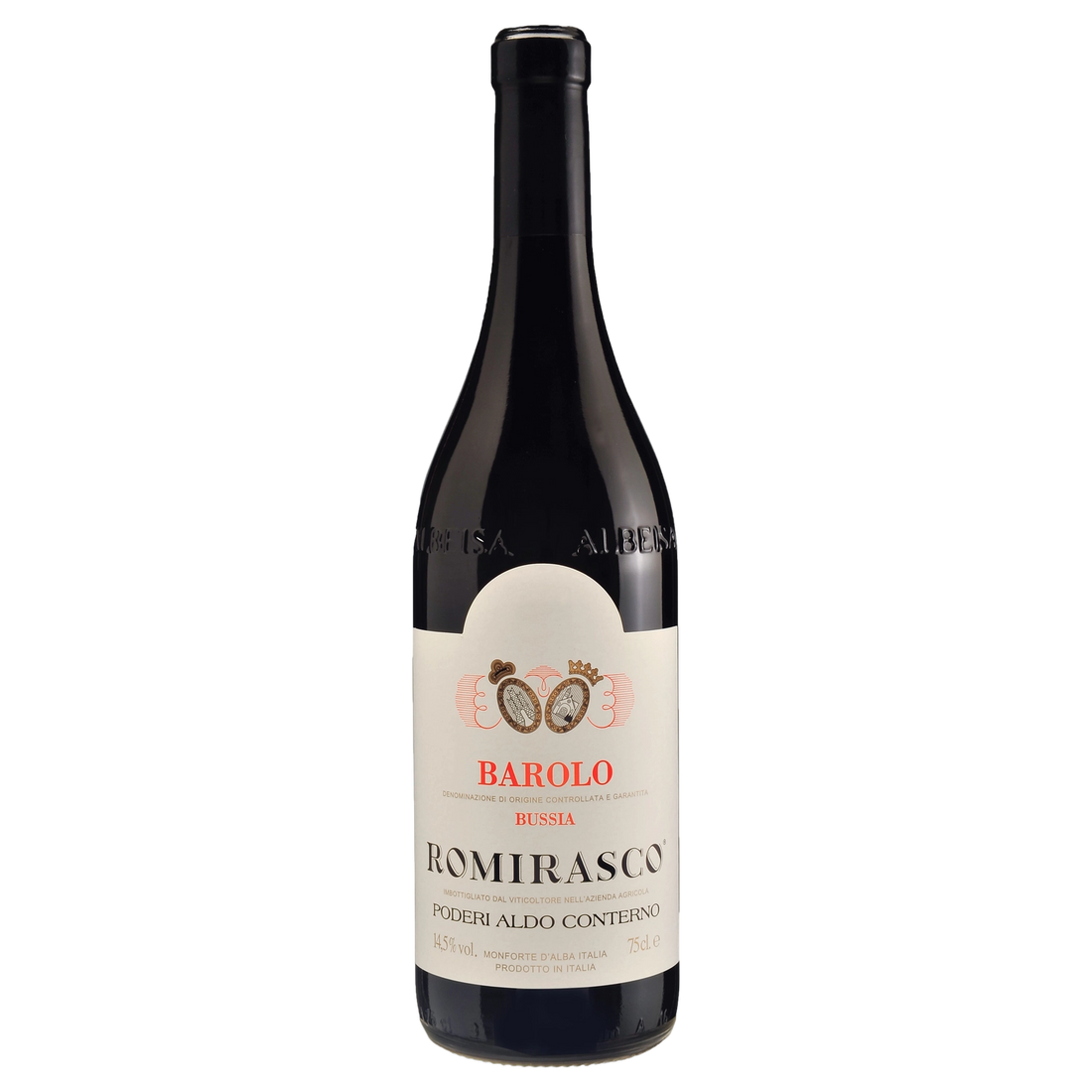 A bottle of 2020 Poderi Aldo Conterno Barolo DOCG Romirasco 750ml Red Wine