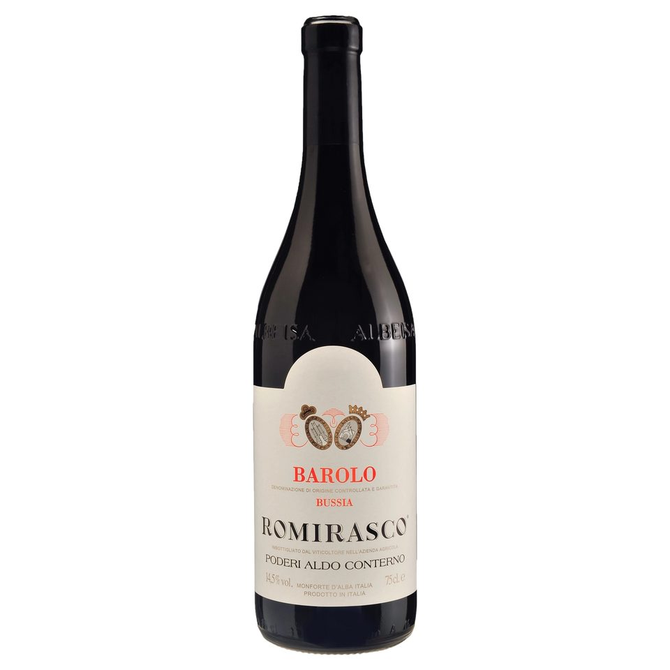 A bottle of 2020 Poderi Aldo Conterno Barolo DOCG Romirasco 750ml Red Wine