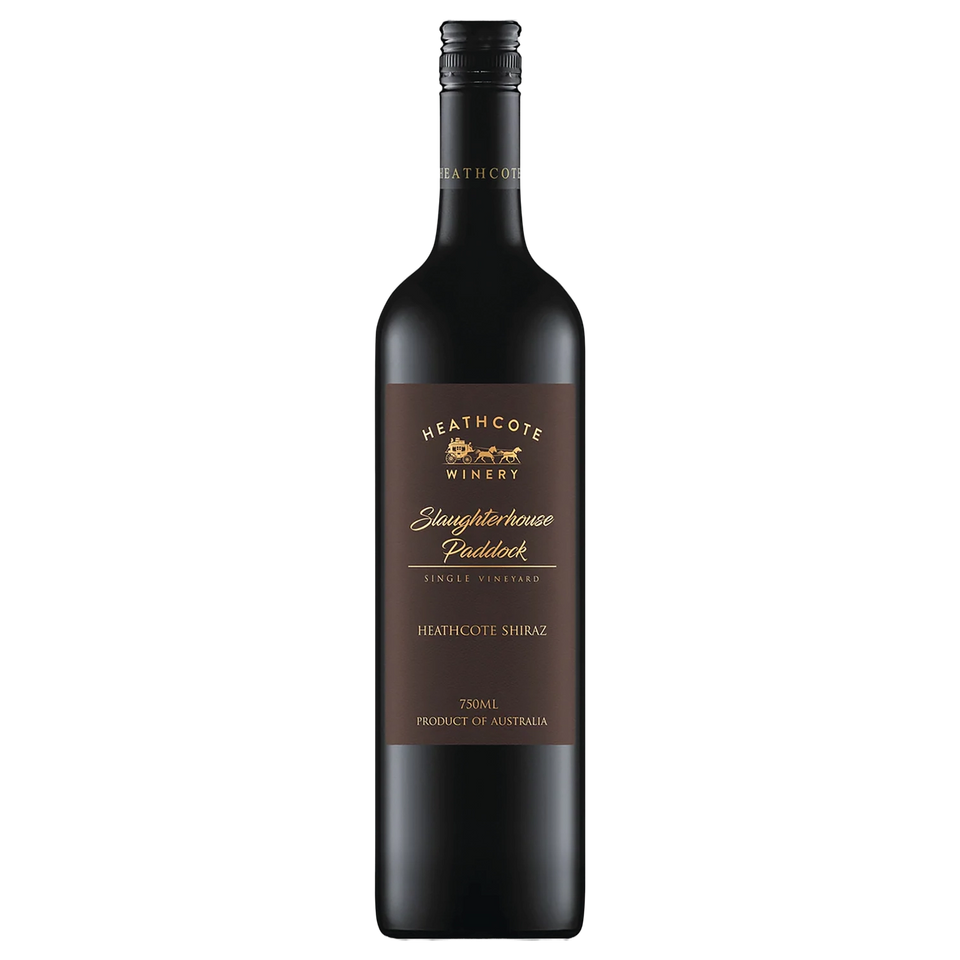 A bottle of 2023 Heathcote Slaughterhouse Paddock Shiraz 750ml Red Wine