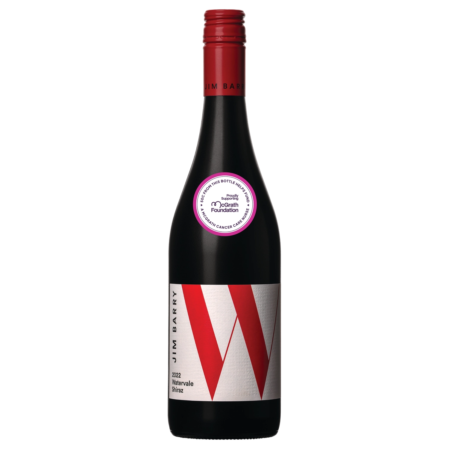 A bottle of 2022 Jim Barry Watervale Shiraz McGrath Foundation 750ml Red Wine