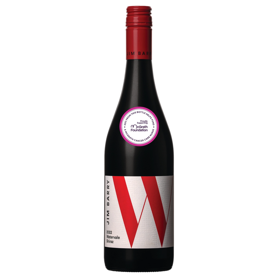 A bottle of 2022 Jim Barry Watervale Shiraz McGrath Foundation 750ml Red Wine