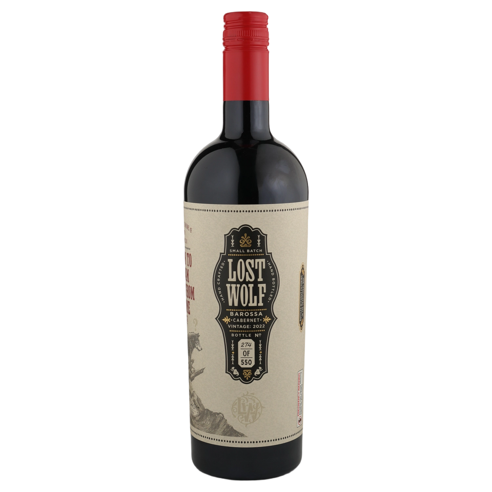 A bottle of 2022 Lost Wolf Reserve Cabernet 2022 (Non Wooden Box) 750ml Red Wine