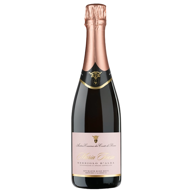 A bottle of 2021 Maria Teresa Sparkling Nebbiolo Rose DOC 750ml Red Wine