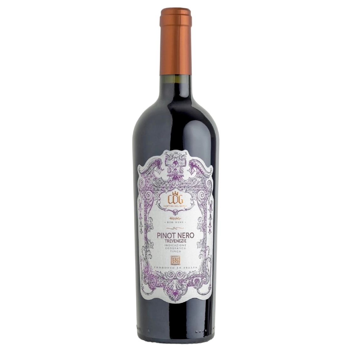 A bottle of Cantina Del Garda Pinot Nero IGT 2024 750ml Red Wine