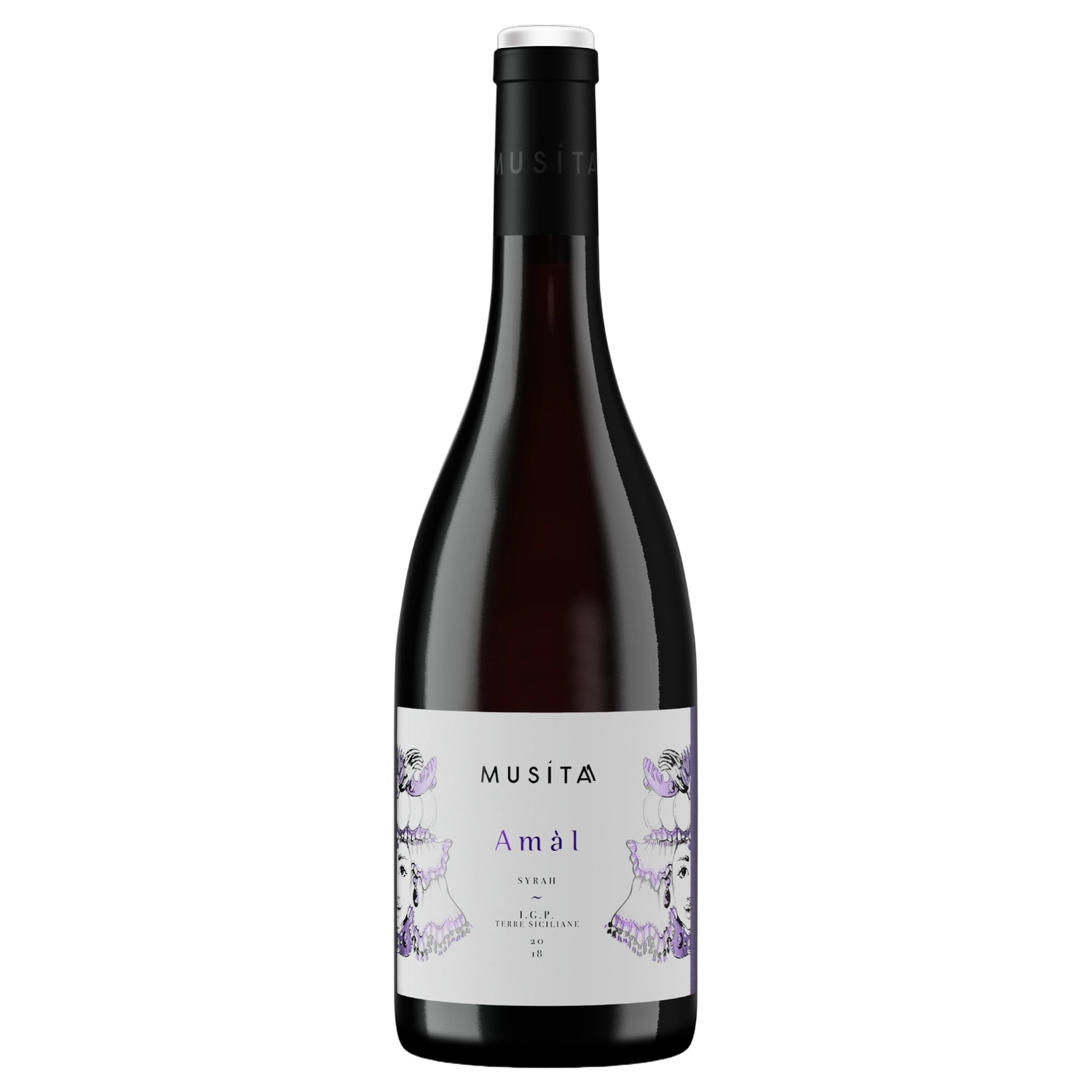 A bottle of 2024 Musita Syrah IGT 750ml Red Wine