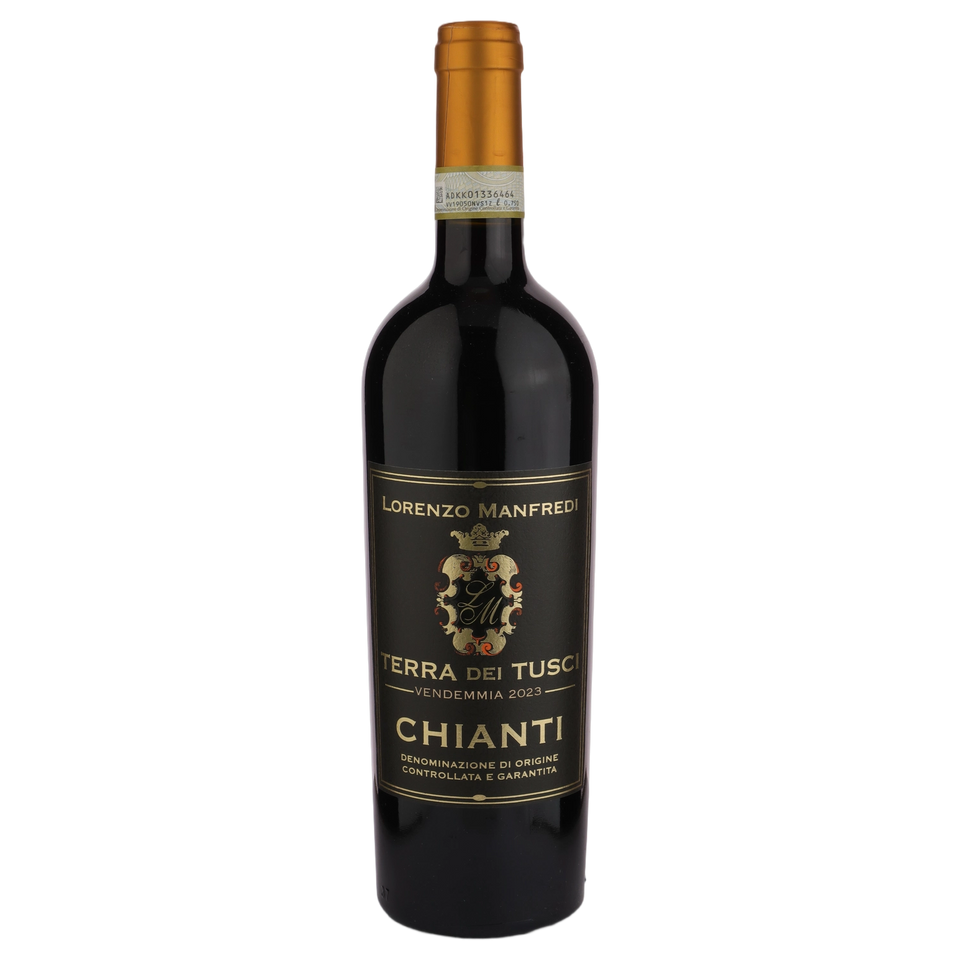 A bottle of 2023 Lorenzo Manfredi Chianti Terra Dei Tuschi DOCG 750ml Red Wine