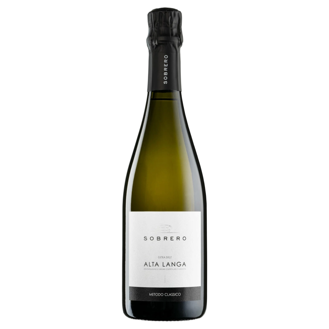 A bottle of 2021 Sobrero Alta Langa Metodo Classico Extra Brut Millesimato DOCG 750ml Sparkling Wine