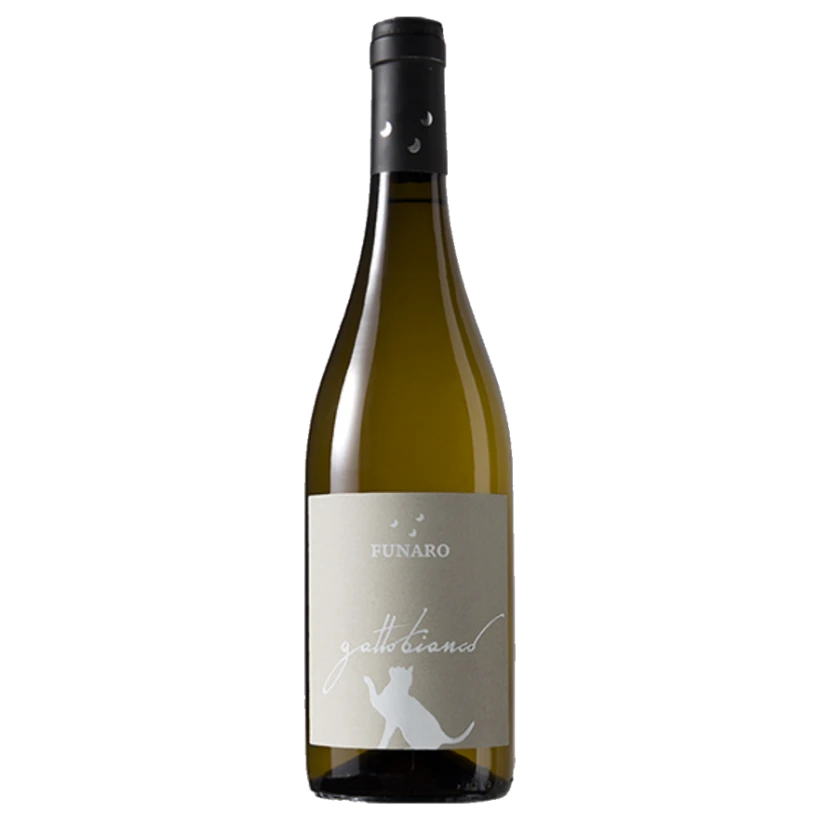 A bottle of 2024 Funaro Gatto Bianco IGP 750ml White Wine