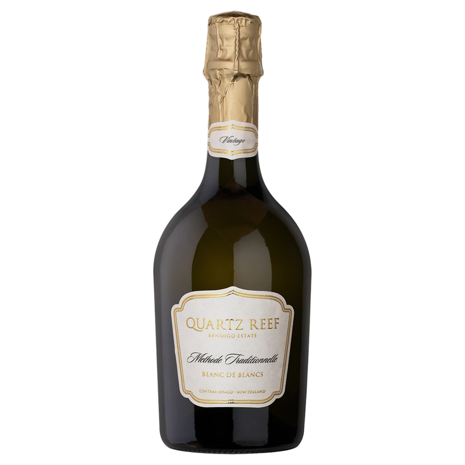 A bottle of 2019 Quartz Reef Blanc de Blanc 750ml Sparkling Wine
