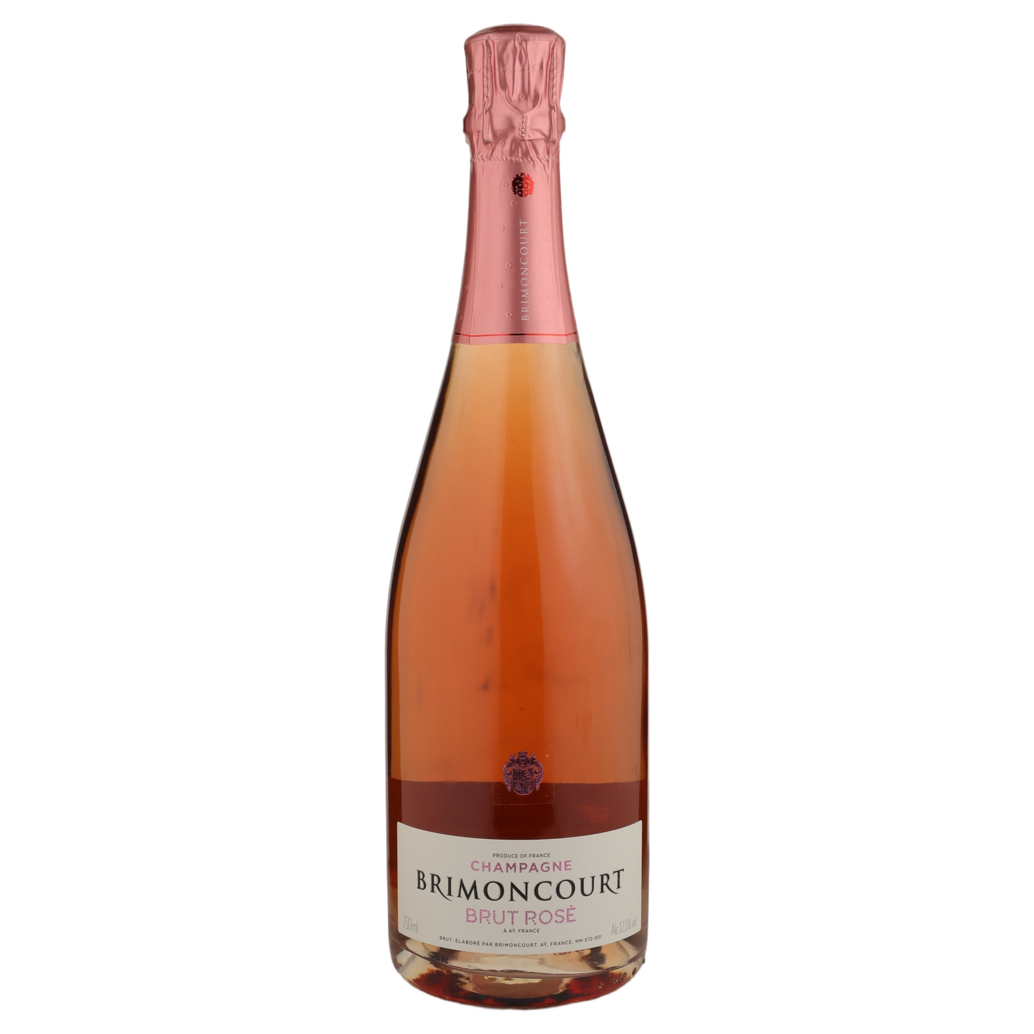 A bottle of NV Champagne Brimoncourt Brut Rose 750ml Sparkling Wine