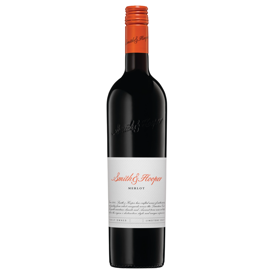A bottle of 2023 Smith & Hooper Merlot 750ml Red Wine
