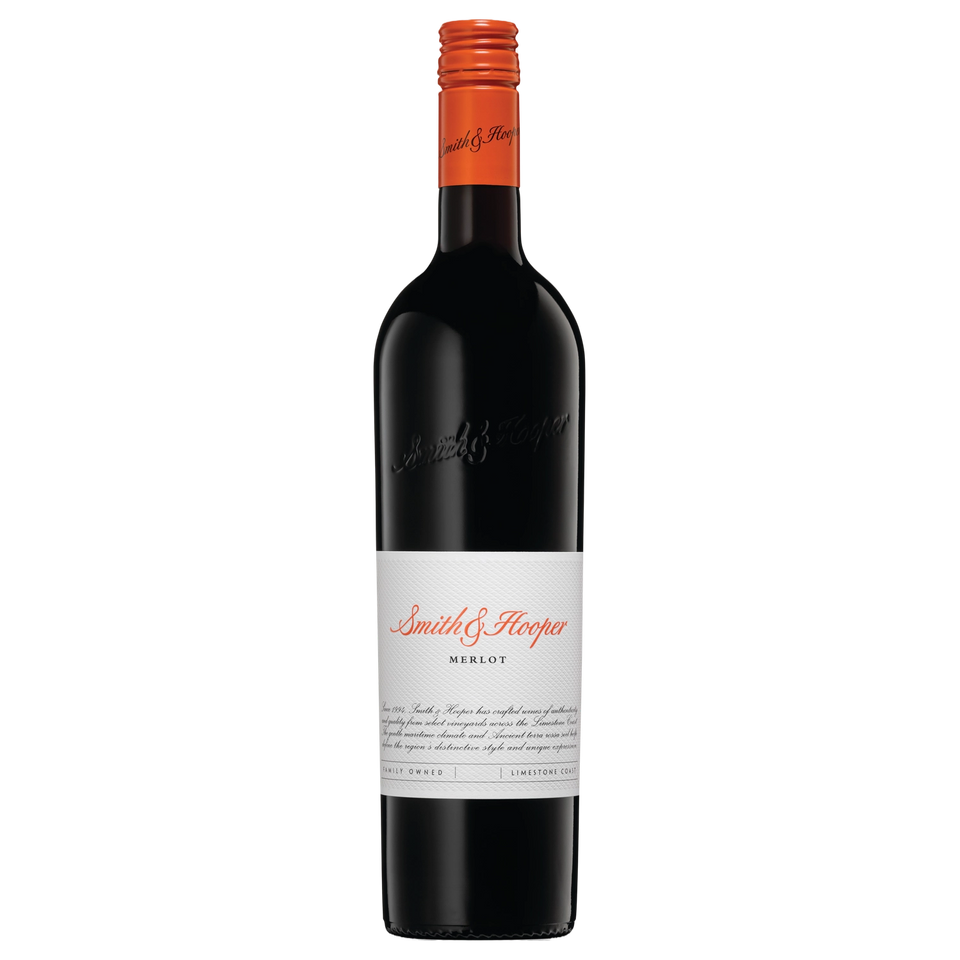 A bottle of 2023 Smith & Hooper Merlot 750ml Red Wine
