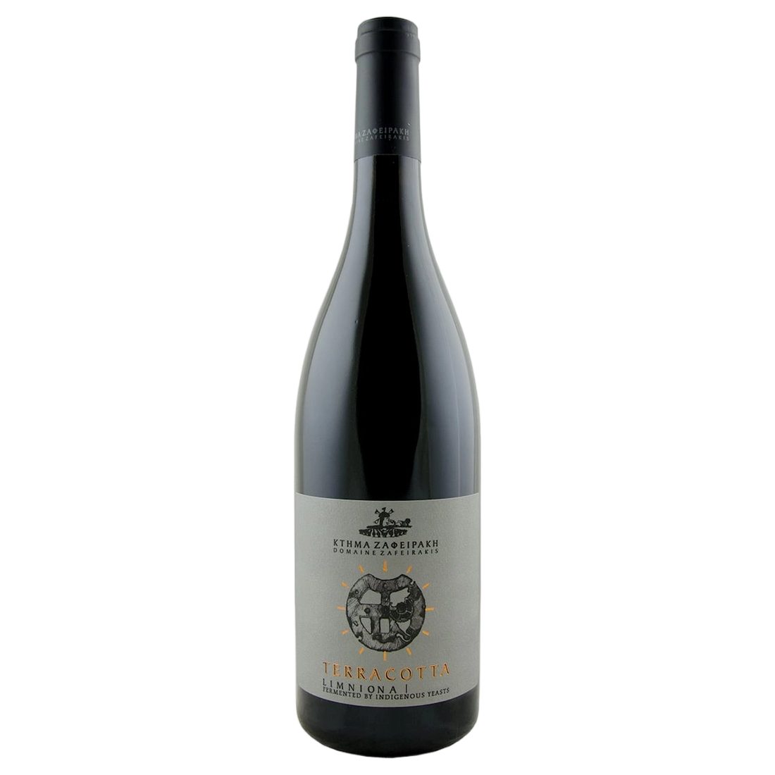 A bottle of 2021 Zafeirakis Limniona Terra Cotta 750ml Red Wine